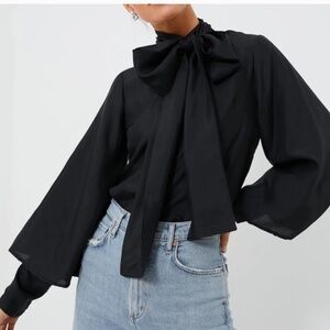 NWT MILLE Black washed silk Gigi too